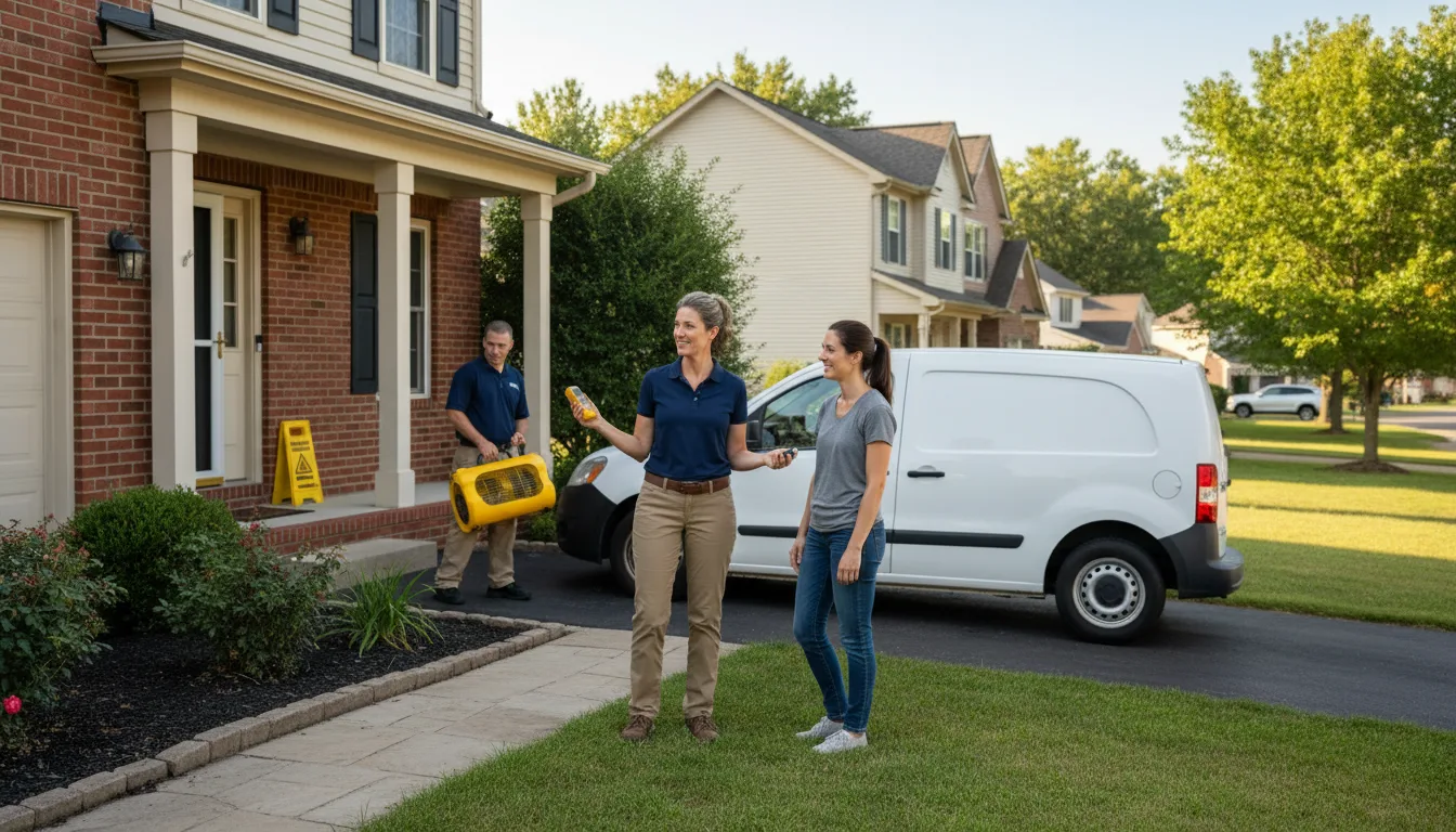 Residential water damage restoration in Flat Rock, IL